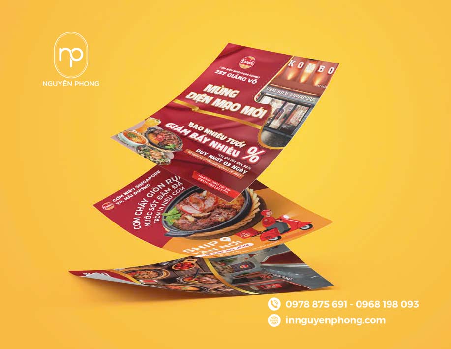 Mẫu in tờ rơi cho cửa hàng đồ ăn 